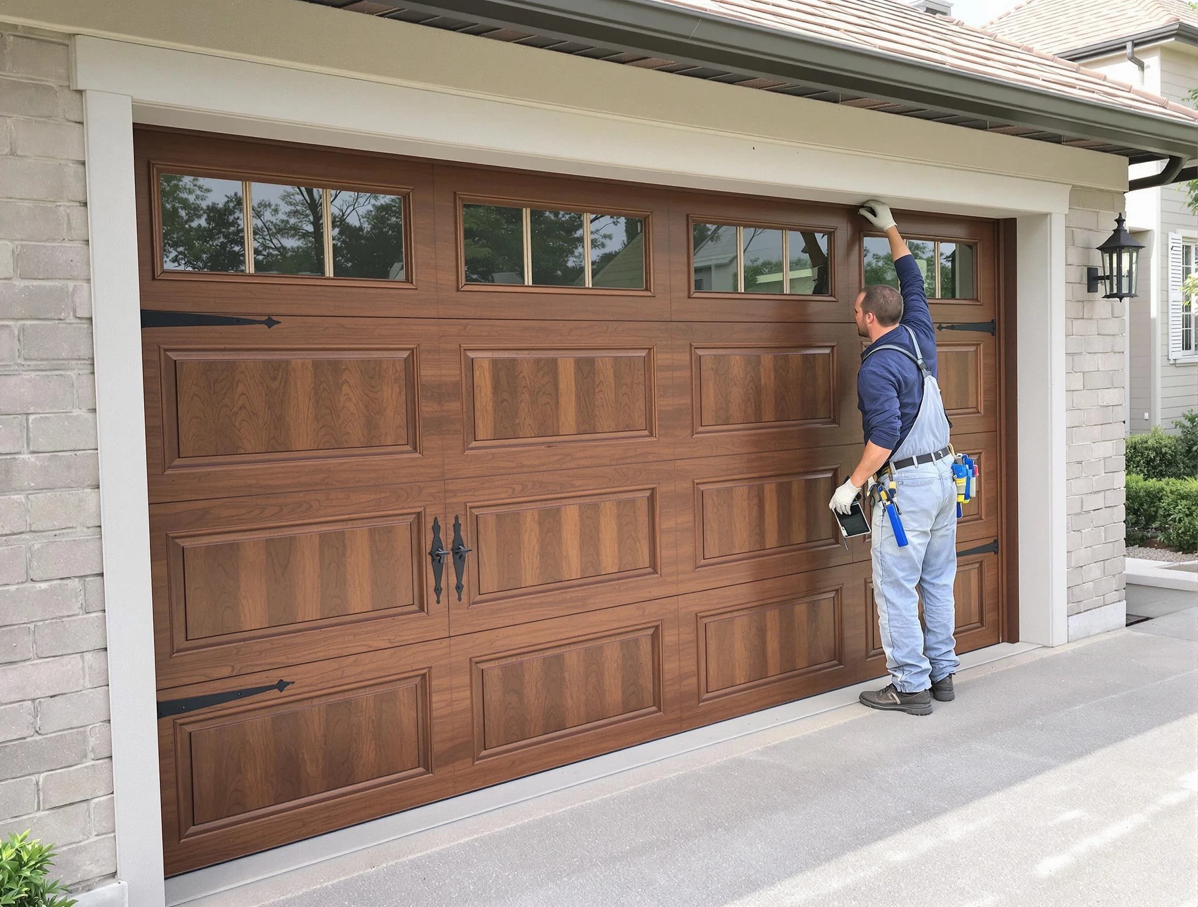 Custom garage door showcase by Hampton Garage Door Repair in Hampton