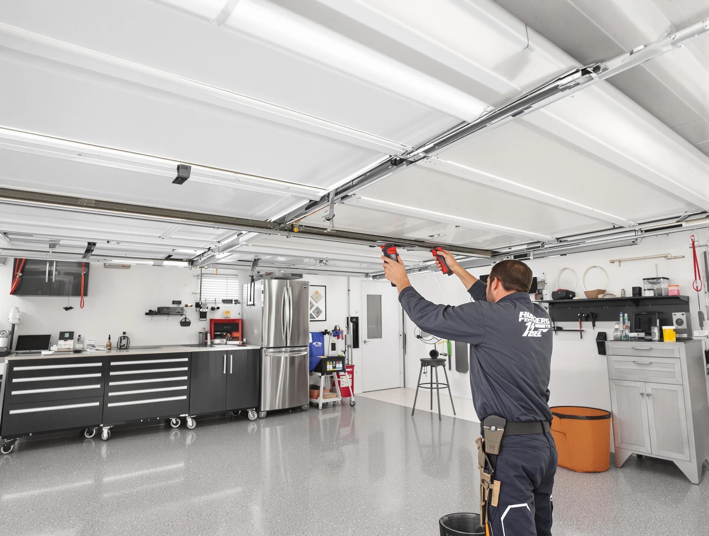 Overhead garage door repair service by Hampton Garage Door Repair in Hampton