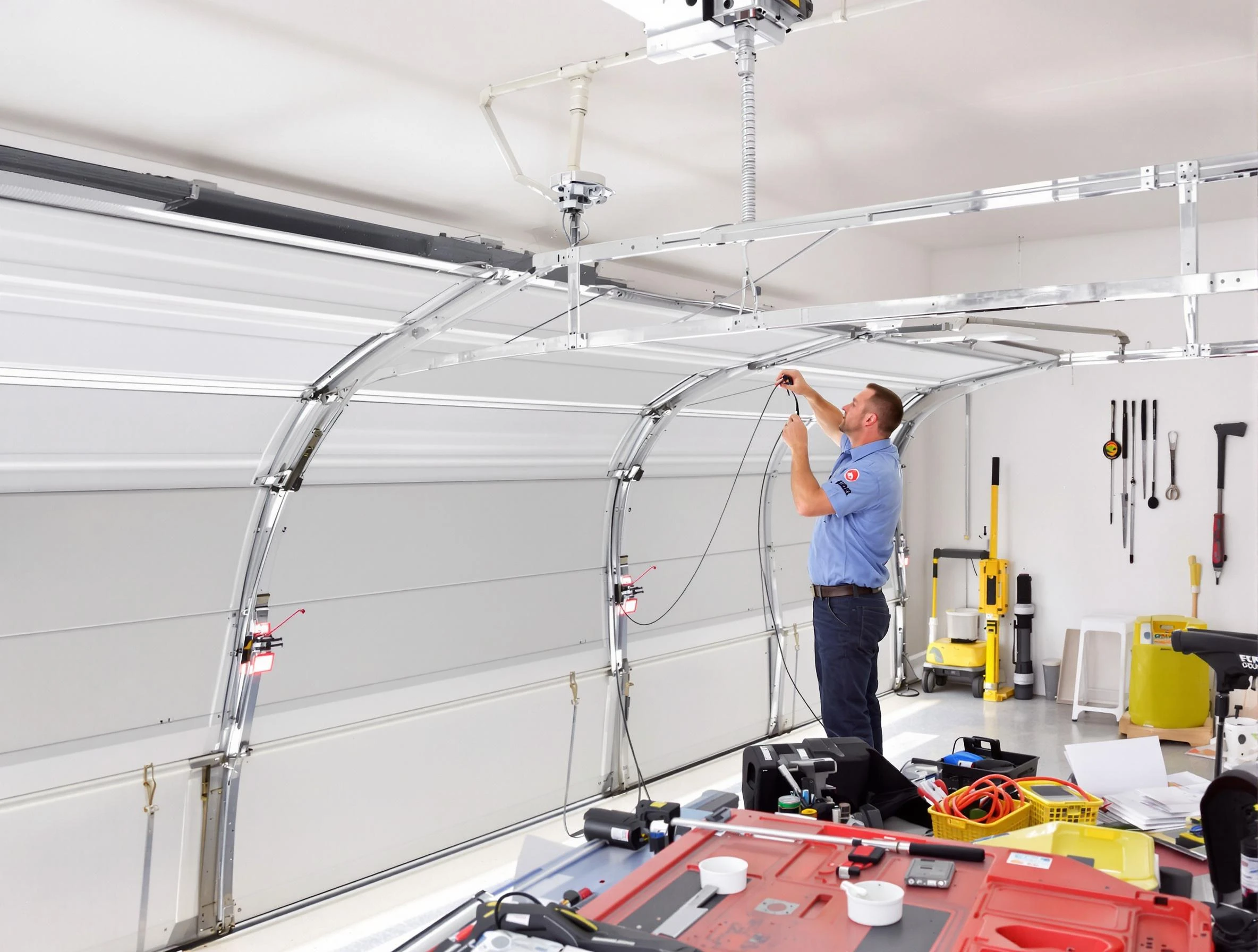 Garage door cable repair service by Hampton Garage Door Repair in Hampton