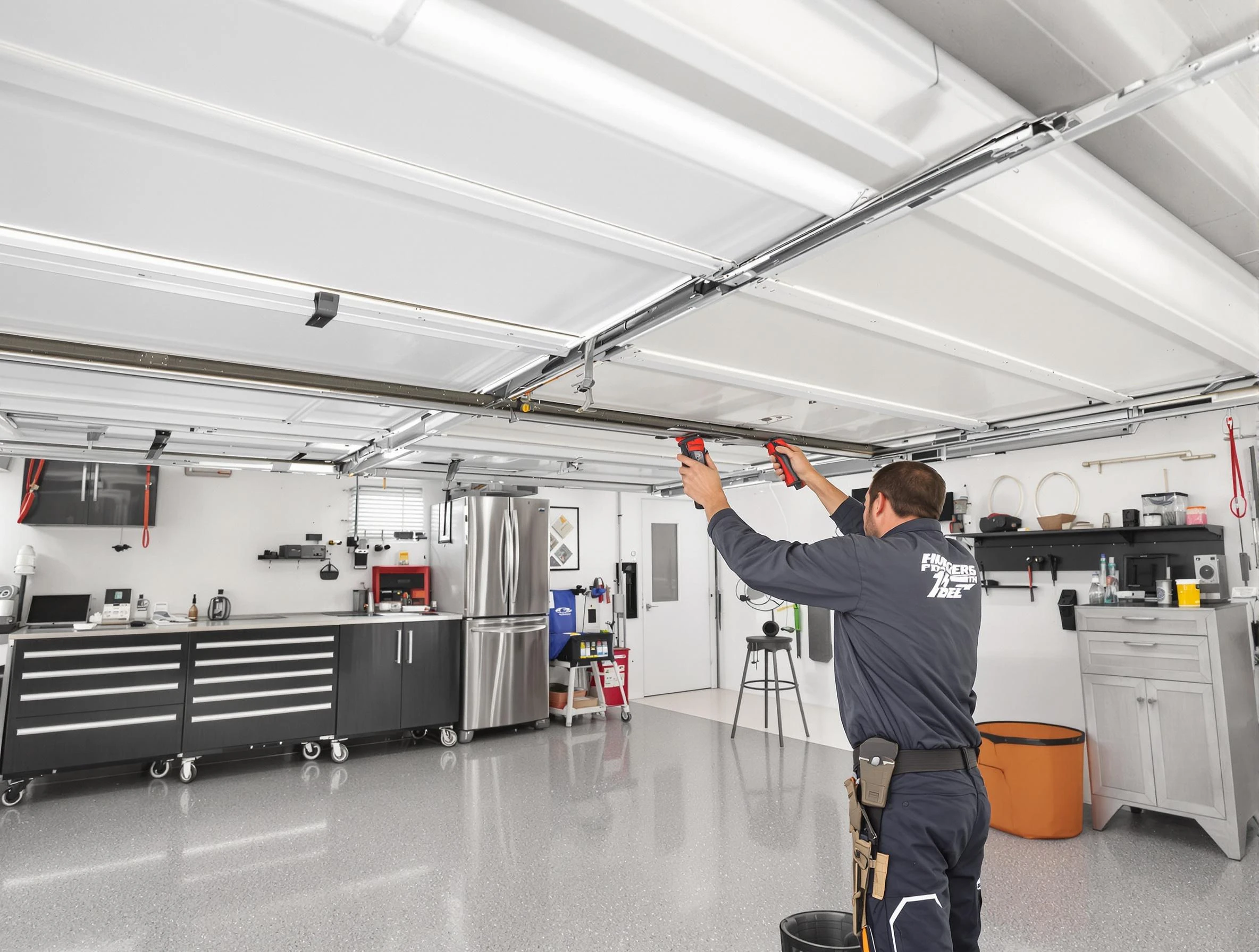 Overhead garage door repair service by Hampton Garage Door Repair in Hampton