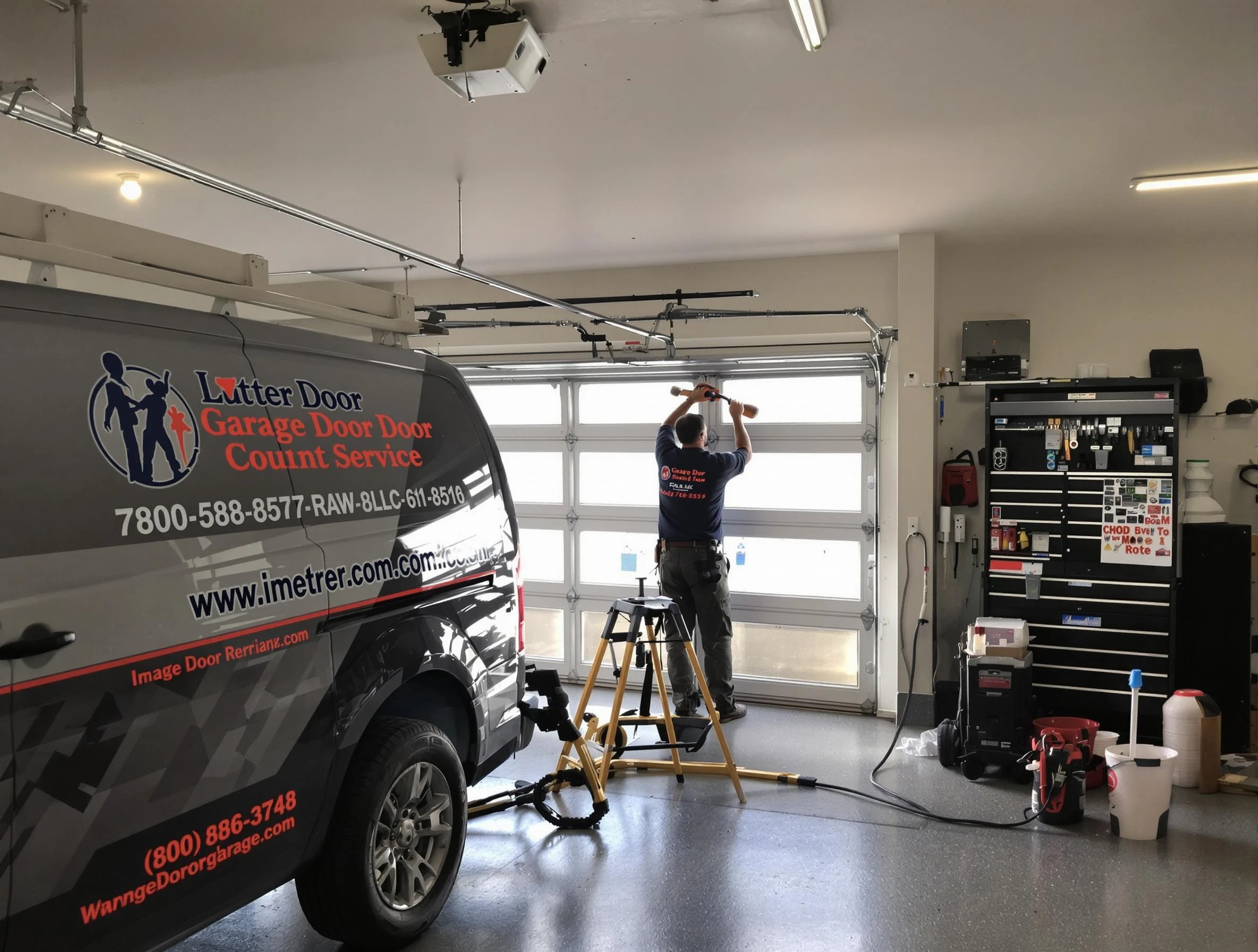 Hampton Garage Door Repair rapid response team performing same-day repair in Hampton